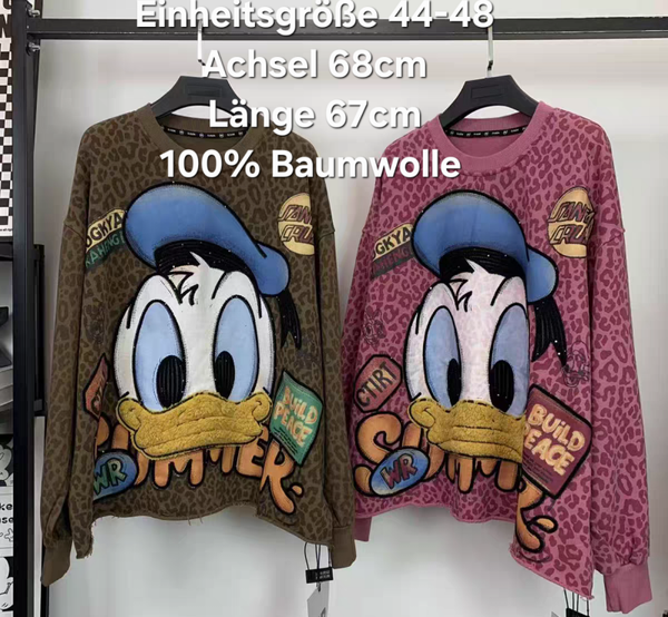 Donald Duck Pullover Größe 44-48 Einheitsgröße