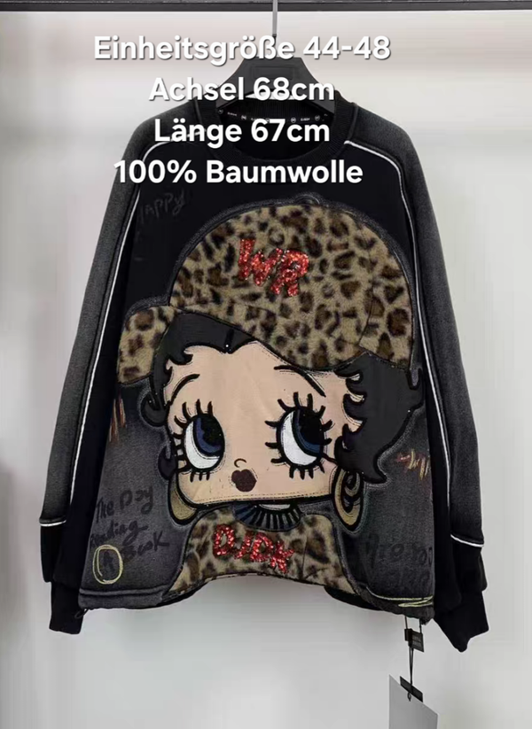 Betty Boop Pullover Größe 44-48 Einheitsgröße