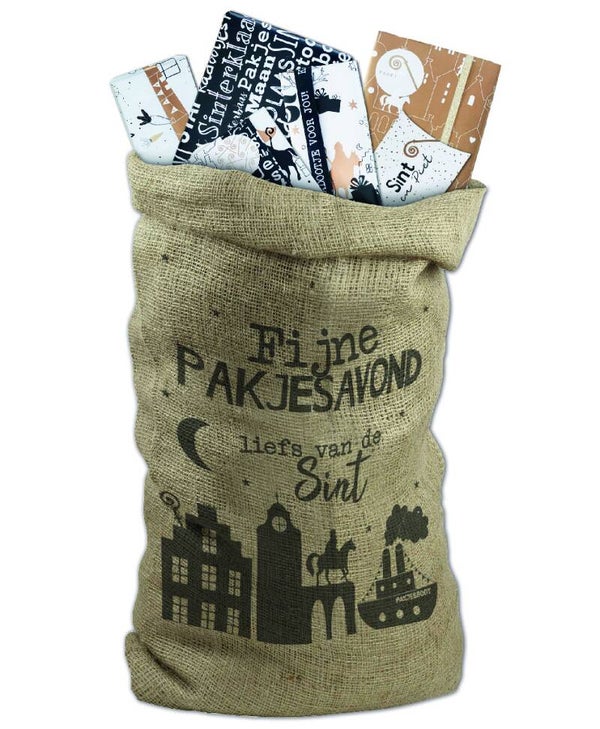 Jute sinterklaas zak