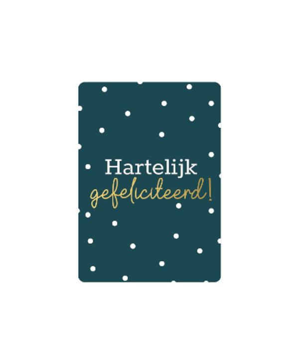 Cadeaukaartje - Hartelijk gefeliciteerd