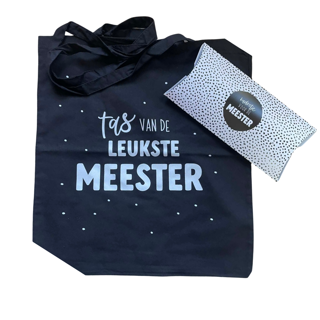 Tas van de leukste Meester + Gondeldoosje