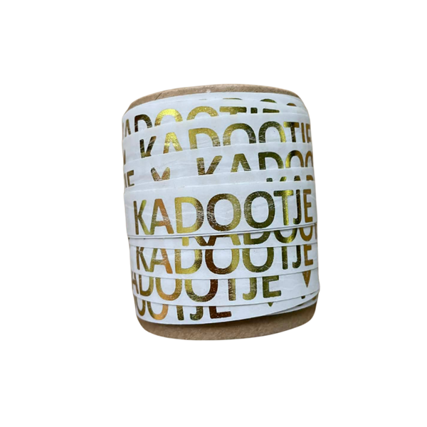 cadeaulint - Kadootje, wit/goud