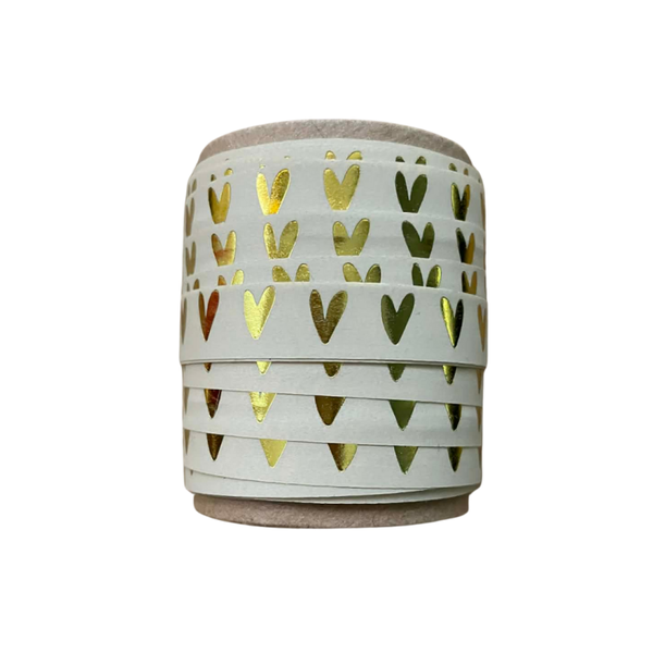 cadeaulint - Hartjes Beige/Goud