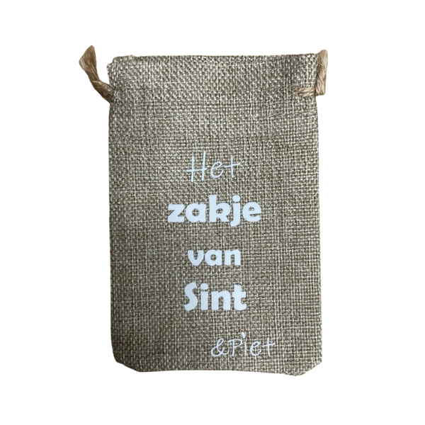 Pepernotenzakje 'Het zakje van sint en piet'  10x15cm
