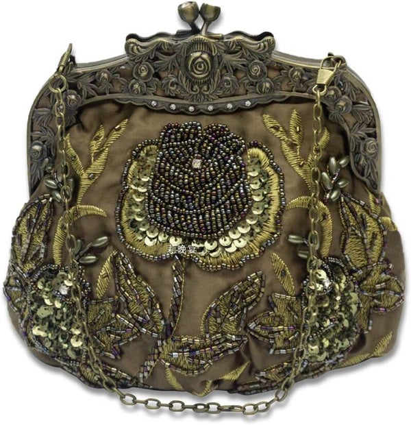 Corios vintage 1920s beaded evening bag pearl clutch bag parties/weddings
