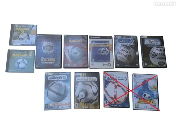9x Championship Manager near complete series. | PC