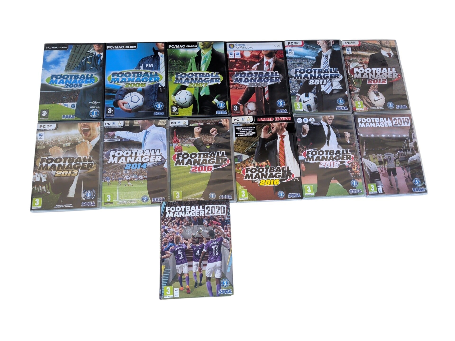 13x Football Manager games  near complete series | PC