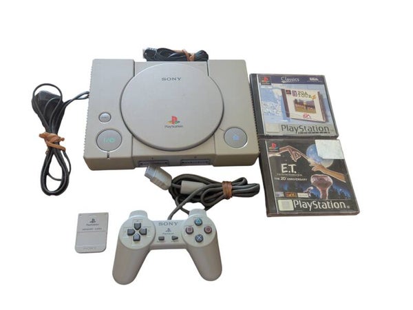 Sony PlayStation 1 console bundle with 2 games