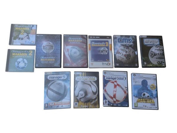 11x Championship Manager near complete series. | PC