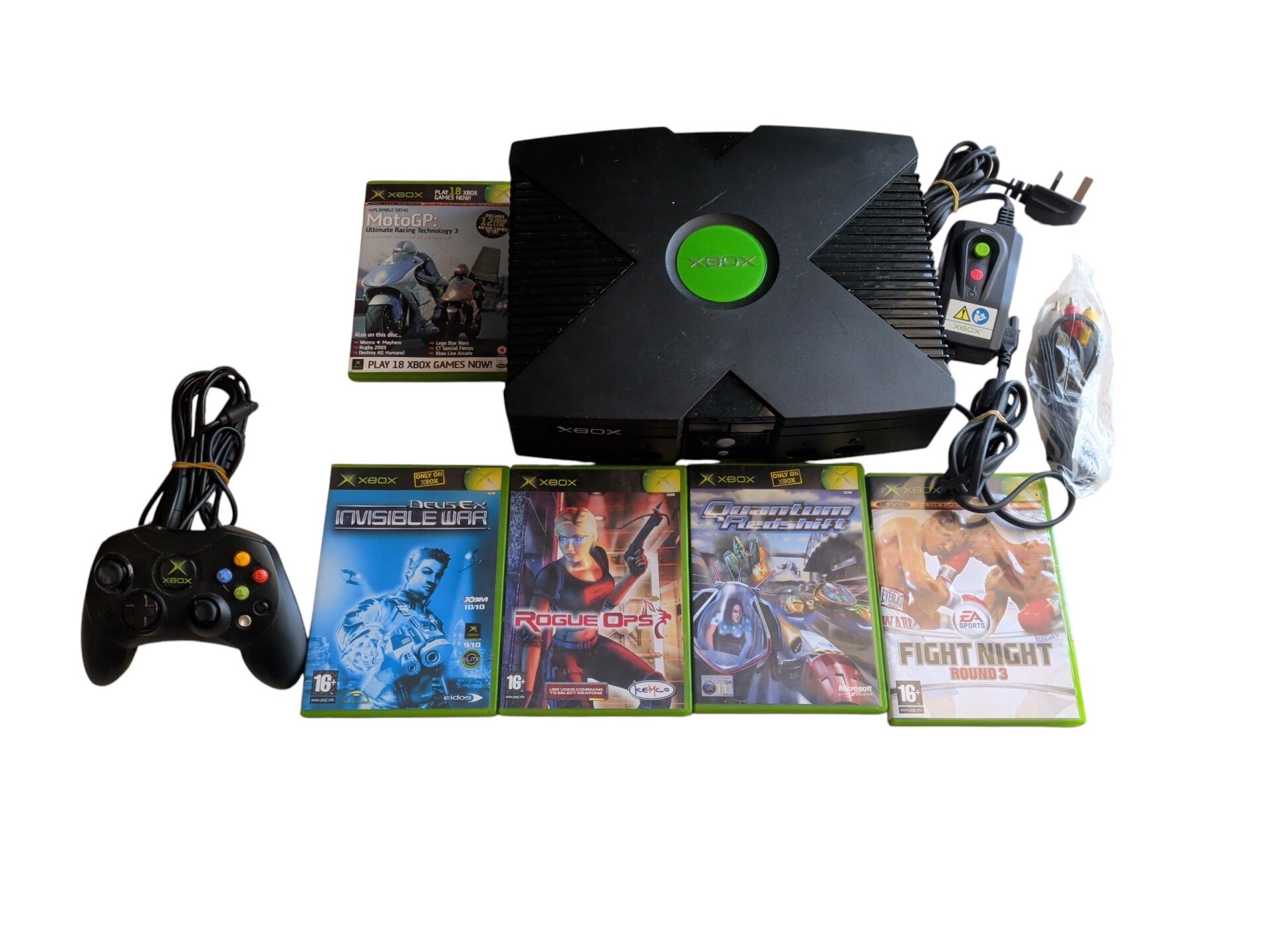 Microsoft Xbox Console Bundle | 8GB | Black Console | 4 games & 1 Demo