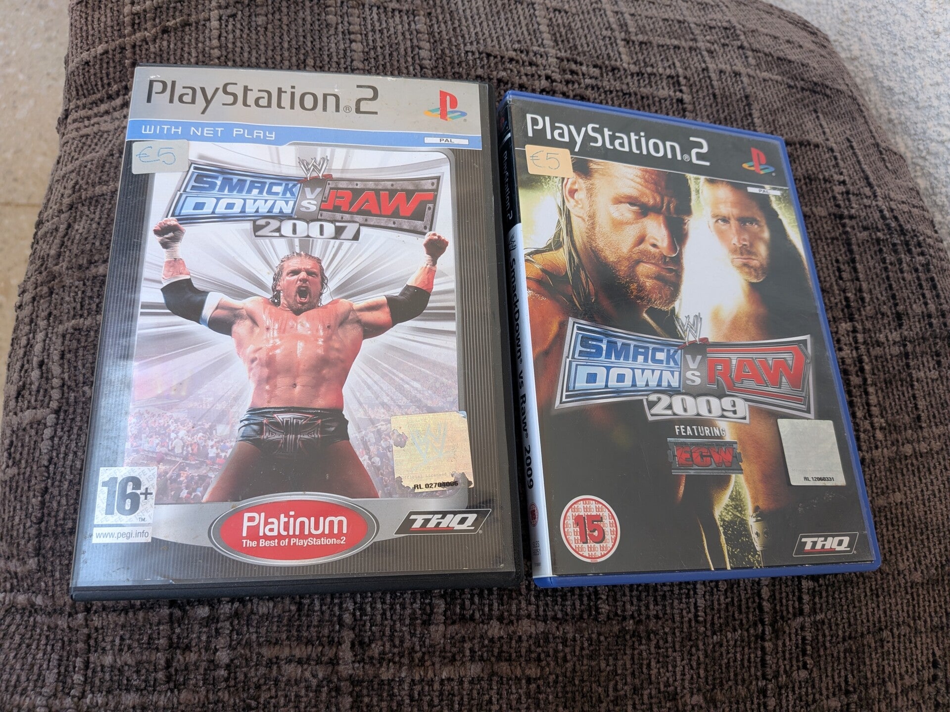 2X Playstation 2 games | WWE Smackdown vs raw 2007 & 2009