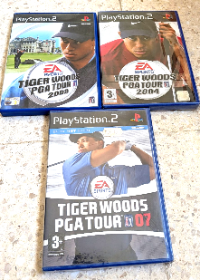 Bundle of 3x playstation 2 games tiger woods pga tour 2003 / 2004 / 2007