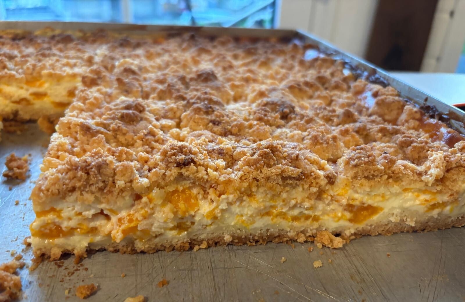 Mandarinen-Schmand-Streuselkuchen