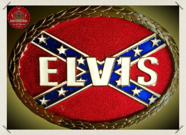 Elvis - Confederate Flag Belt Buckle