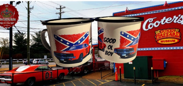 Good Ol Boy Rebel Flag Emaille Becher 18 Oz Oldschool Hillbilly Nashville Rockabilly