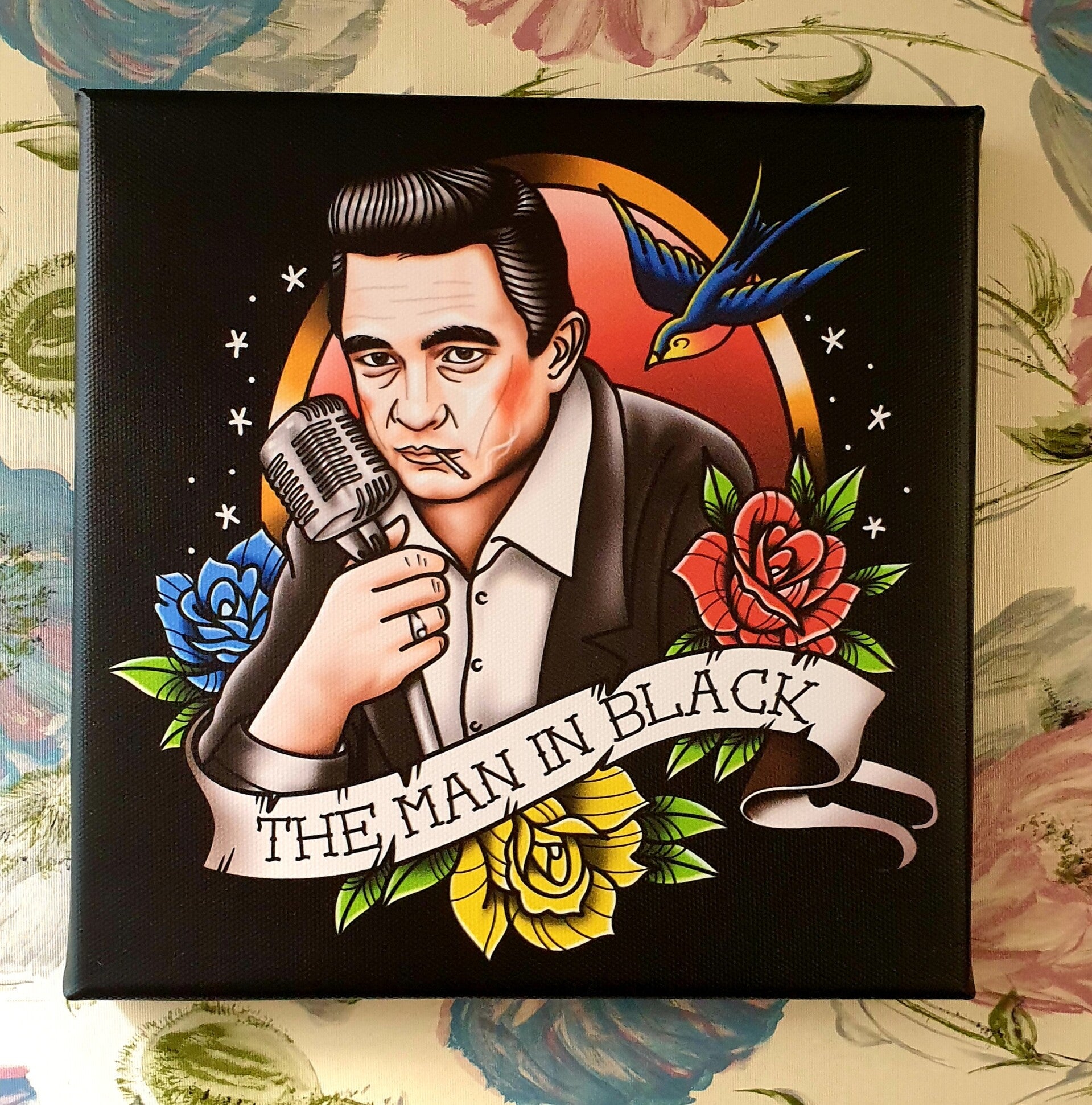 Fotoleinwand Man in Black