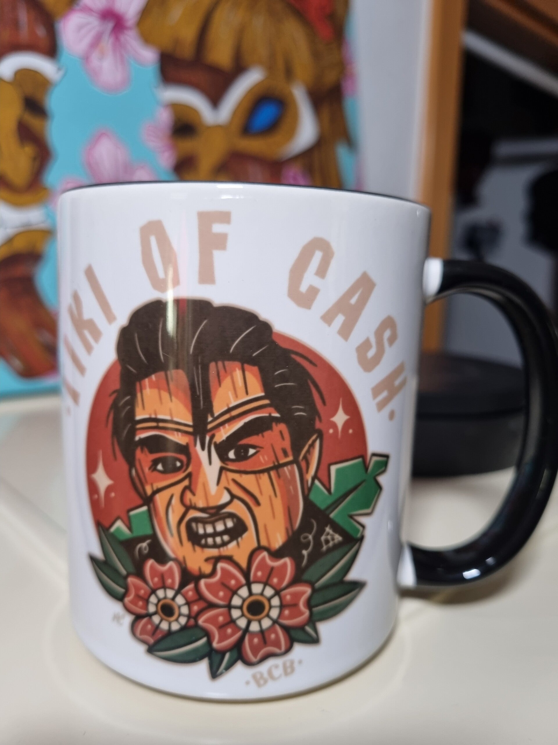 Tiki of Cash Keramiktasse 11Oz Rockabilly Oldschool Tattoo Custom Art