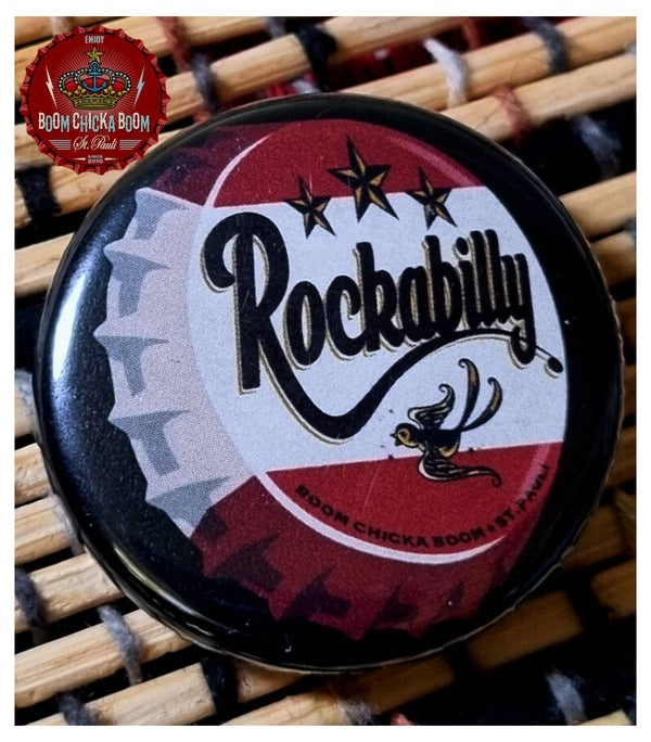 Rockabilly Kronkorken Nadelbutton
