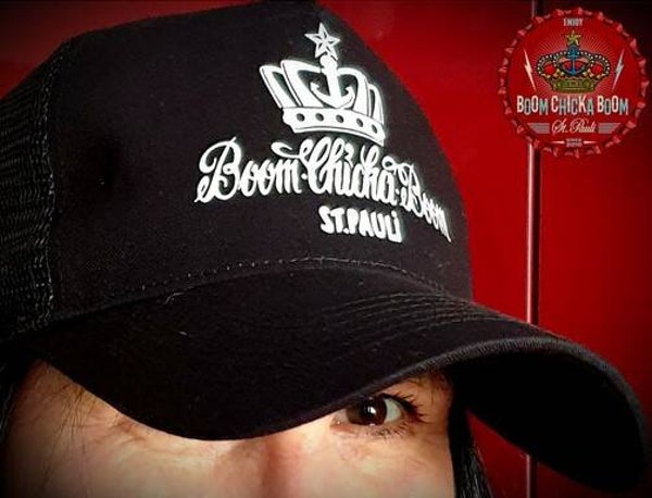 Basecap schwarz "Boom Chicka Boom"