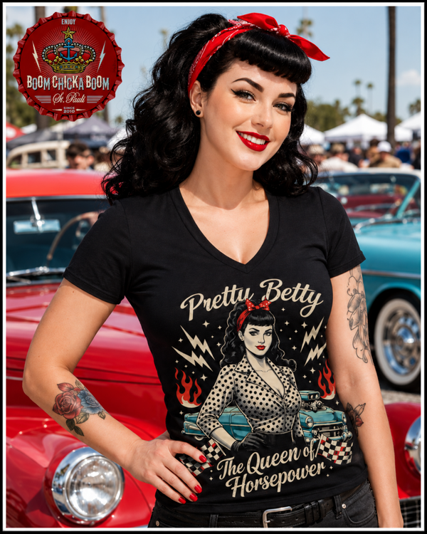 Queen of Horsepower Damen T Shirt