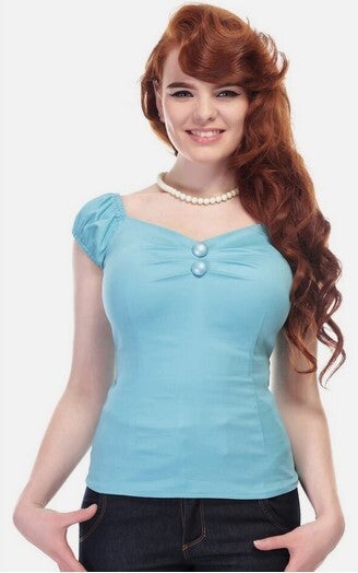 Dolores Top uni hellblau