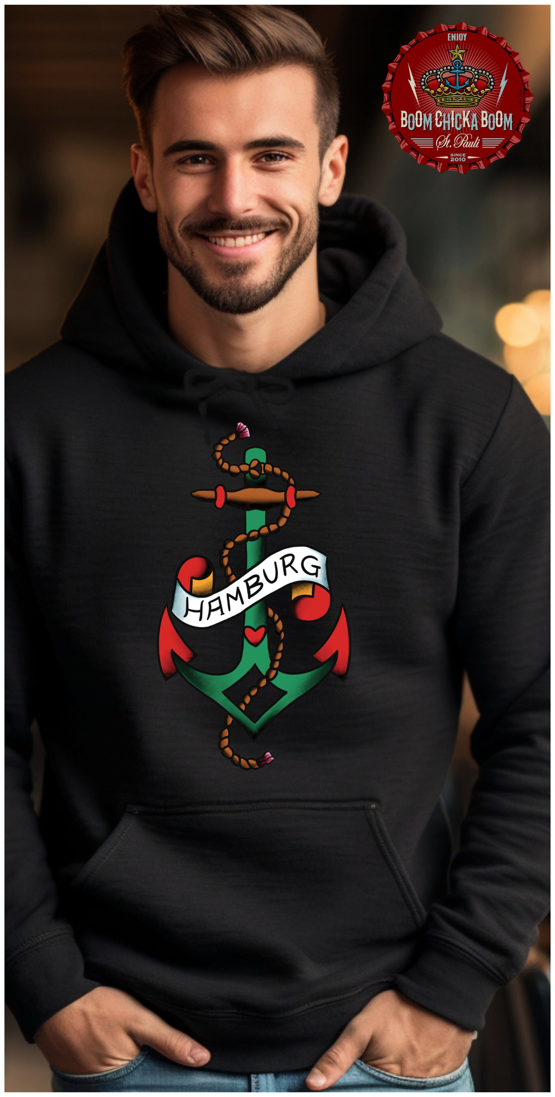 Hamburg Anker Hoodie HH Tattoo Legende St.Pauli