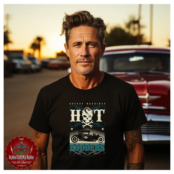 Hot Rod Greasy Machine T Shirt