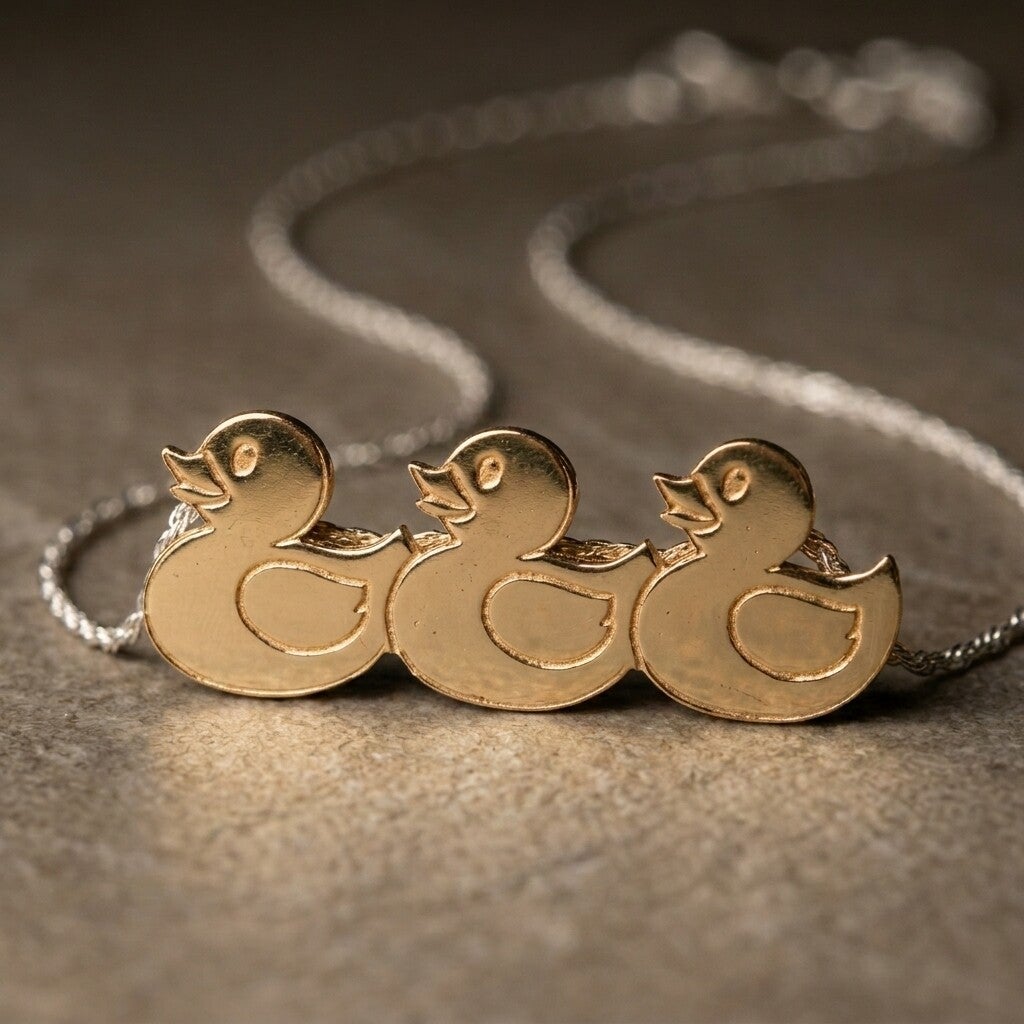 Sweet Duck Trio Necklace