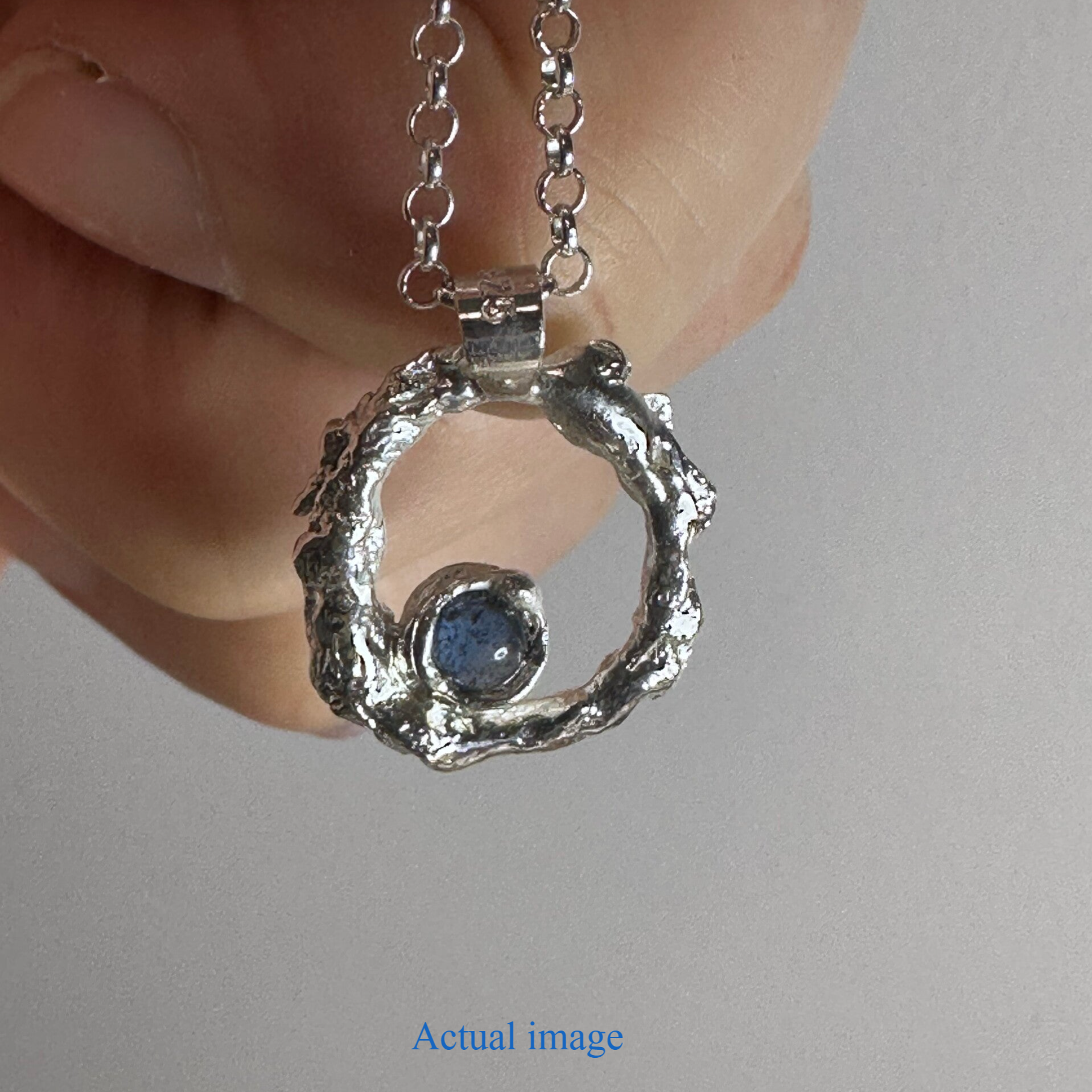 Organic recycled vintage glass pendant