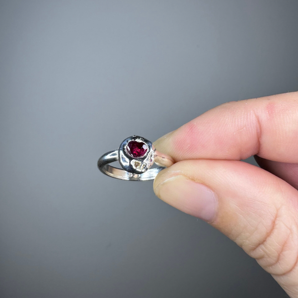Keepsake Ruby Silver Ring
