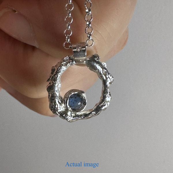 Organic recycled vintage glass pendant