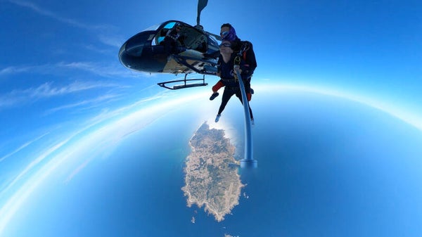 Saut en parachute tandem en hélico à 3200m