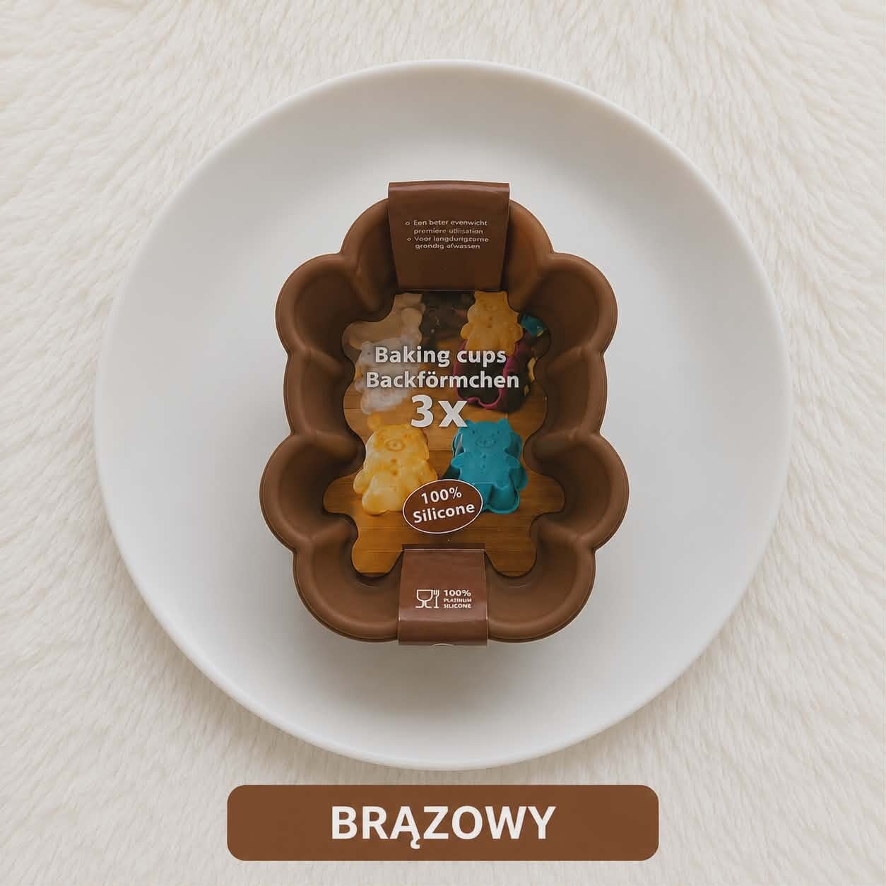 Foremki silikonowe Miś (brązowe)