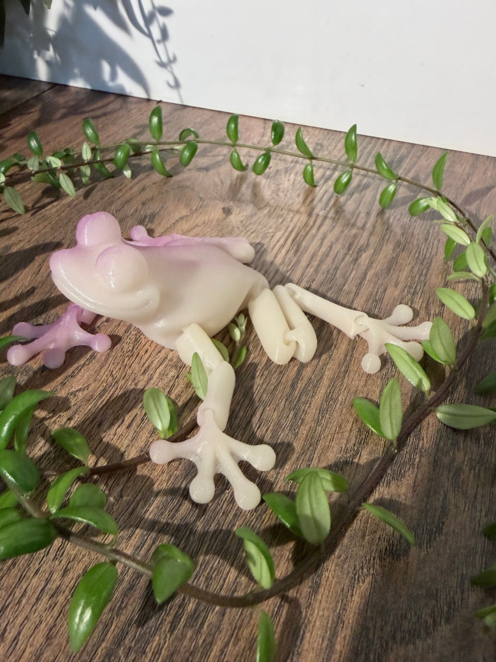 Fidget kikker wit/roze 3d print