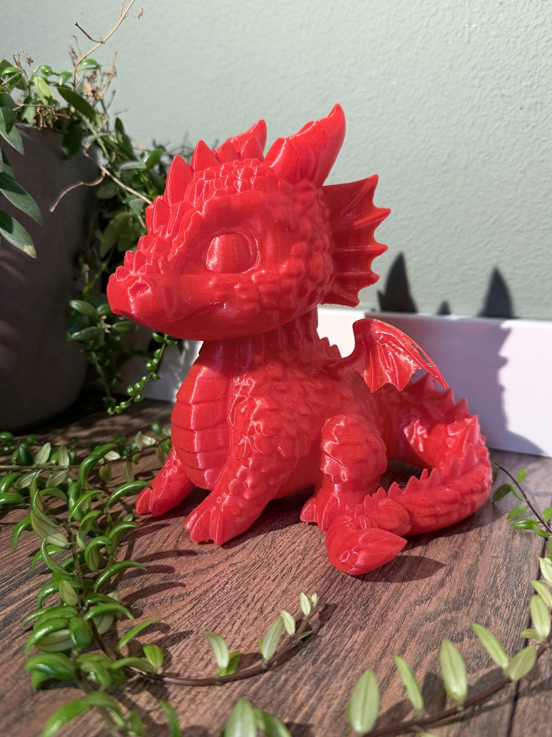 Draak rood groot 3d print
