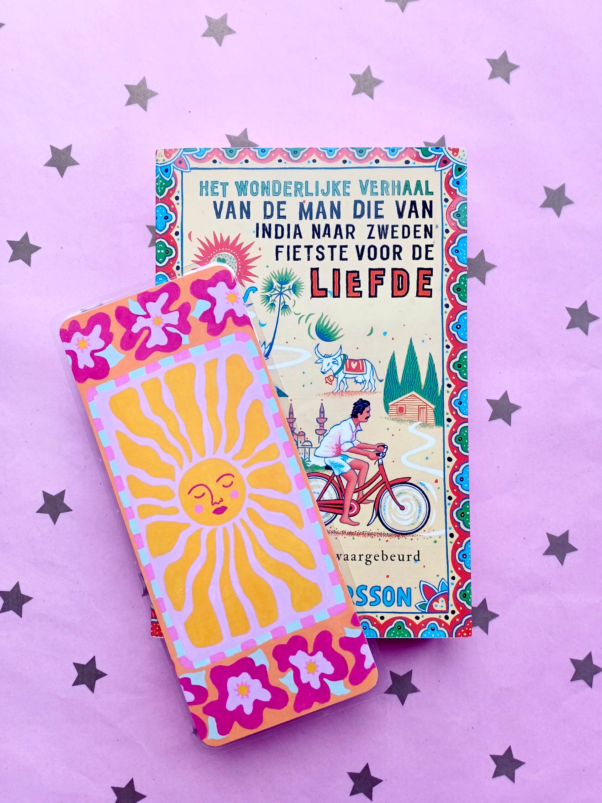 Kleurrijke boekenlegger ‘Zonnetje’