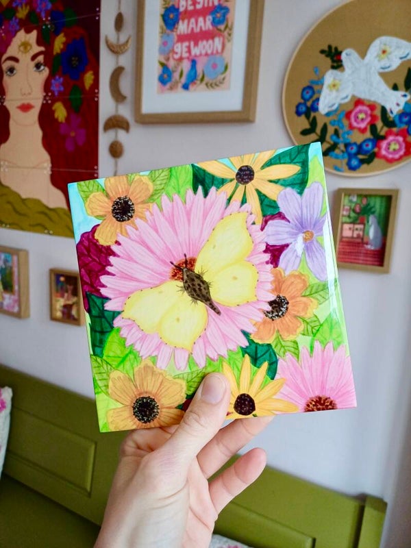 Tegeltje Lemon butterfly