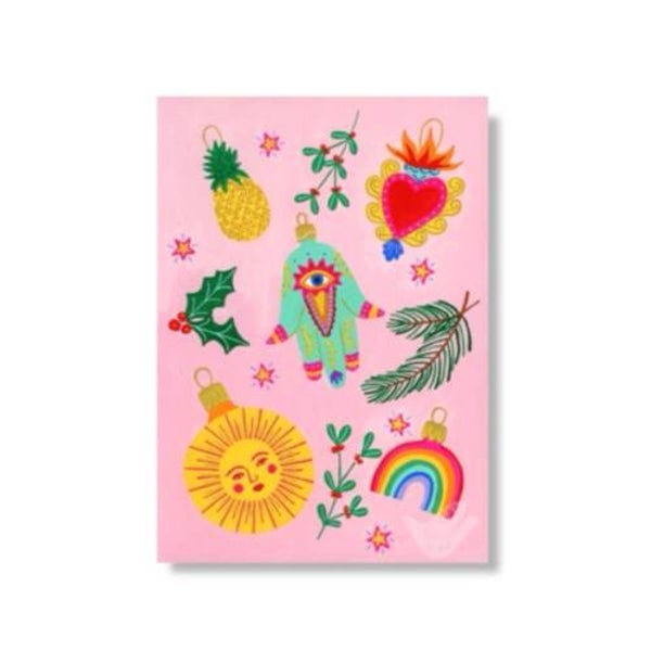 Minikaartje/gift card kerst ‘Christmas decorations’