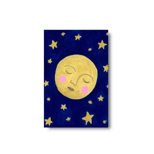 Minikaartje/gift card ‘Sleepy moon’