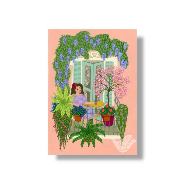 Art Print Green balcony