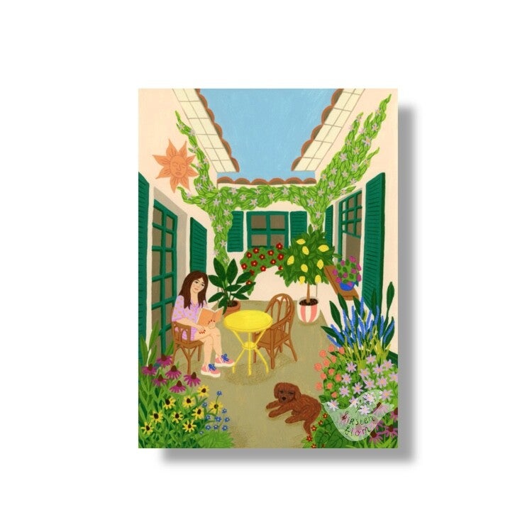 Art Print Green courtyard