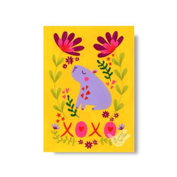 Ansichtkaart Hugs and kisses A6