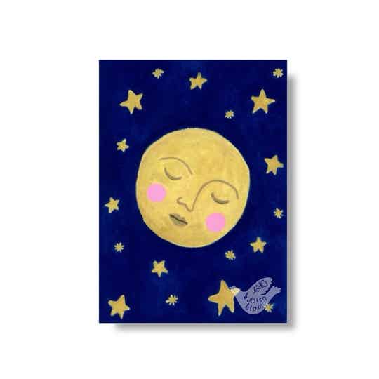 Art Print Sleepy moon