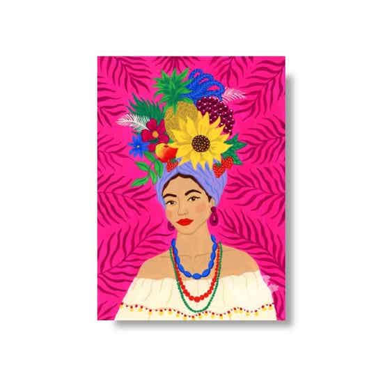 Art Print Tutti frutti lady