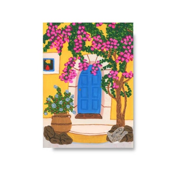 Art Print De Blauwe deur