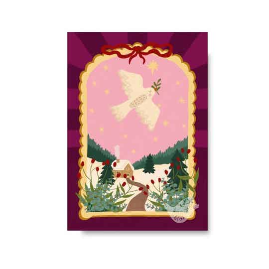 Enkele kerstkaart Peaceful christmas A6