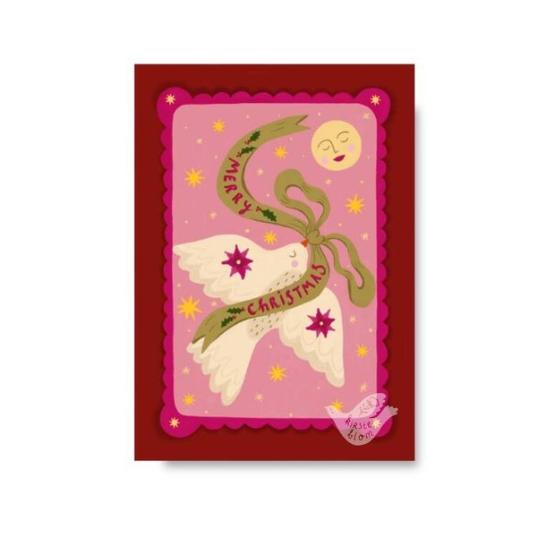 Enkele  kerstkaart Merry christmas A6