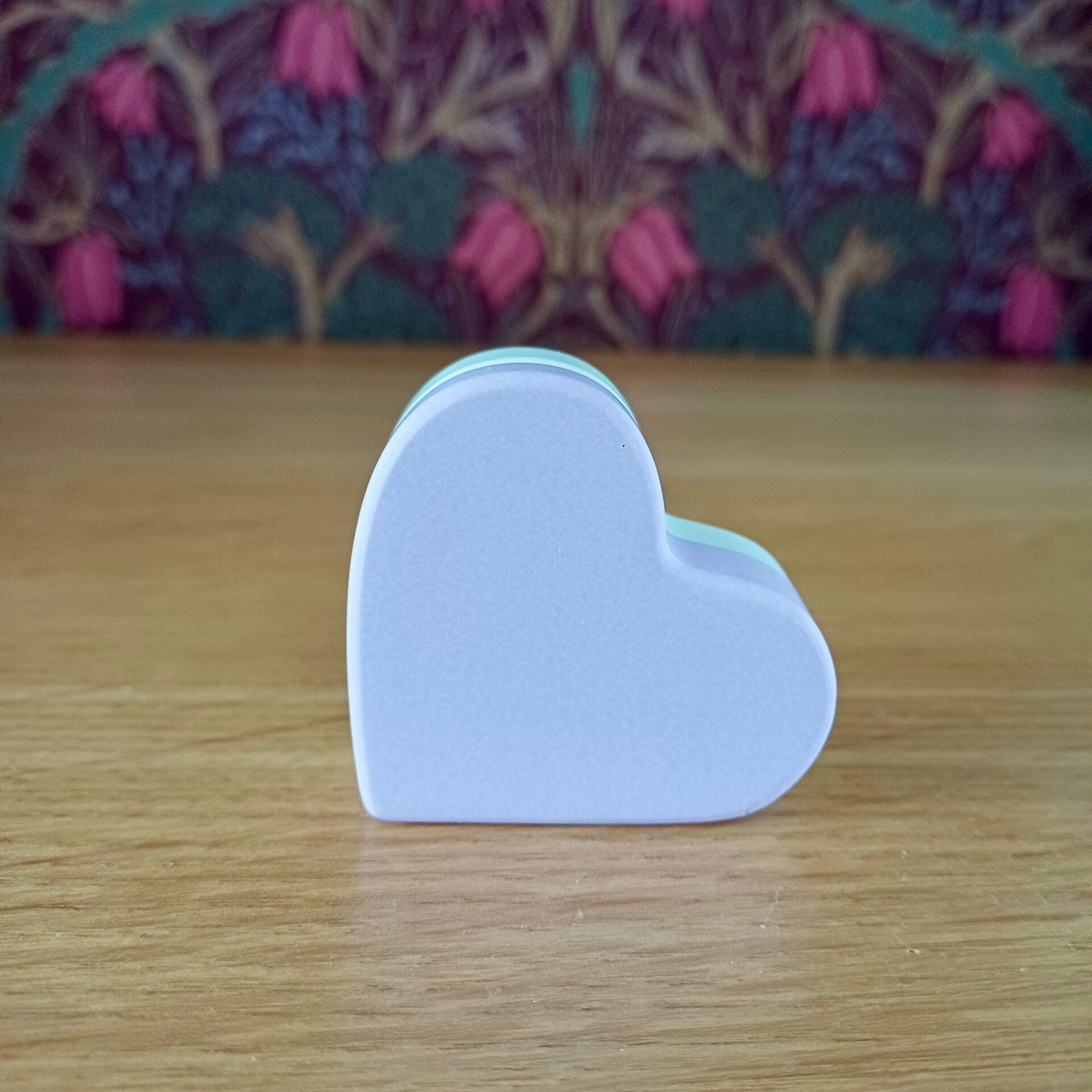 Kaarthouder Hart lila/mintgroen