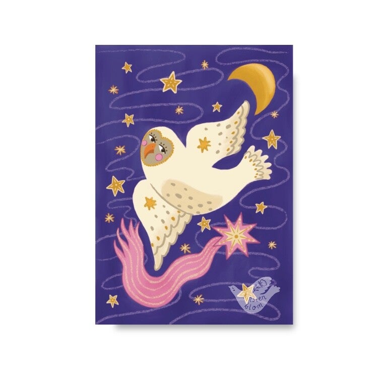 Ansichtkaart Listen to your wise owl A6