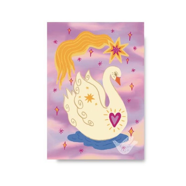 Ansichtkaart As loyal as a swan A6